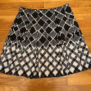 Talbots cotton pleated A-line skirt